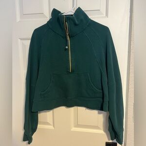Emerald green & gold scuba crew neck